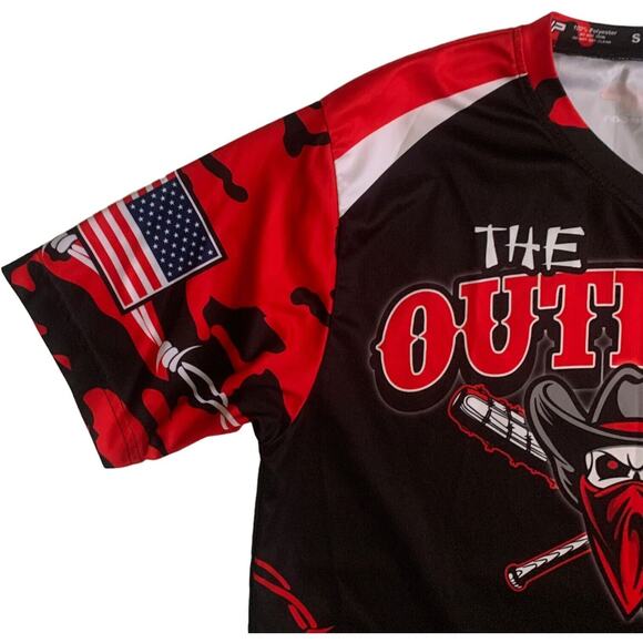 The Outlaws Mens Size S #3 Maddawg Sasebo Guns Skull Smoke Bandana Jersey Shirt - Picture 14 of 16